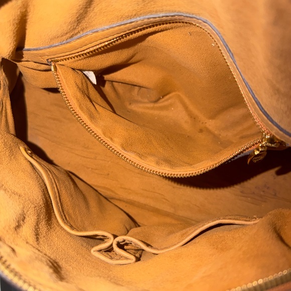 MCM Visetos Logo Satchel in Cognac and Black - Picture 7 of 7